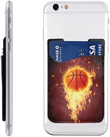 Držač kablske kartice za košarka, PU kožna samoljepljiva ID kreditne kartice za 2,4x3,5 inčni pametni telefon natrag