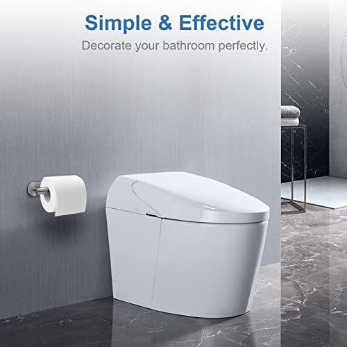 Simtivni ljepljivi držač toaletnog papira, bez bušenja držač toaletne rolne od nerđajućeg čelika, štap na zid za kupatilo i RV, brušeno