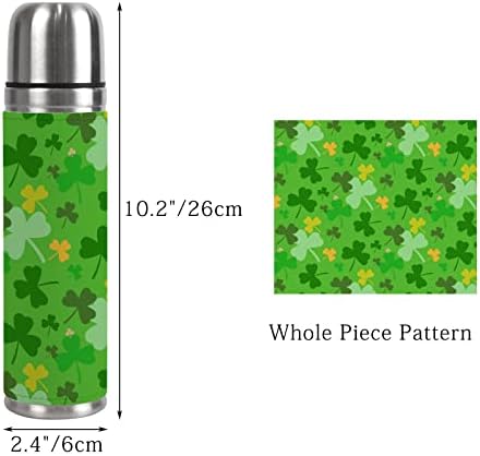 Dan Vantaso St Patrick Green Clover Shamrock Cvjetni proljetni boca za vodu izolirana dvostruka zidna vakuumska šalica za tikvicu