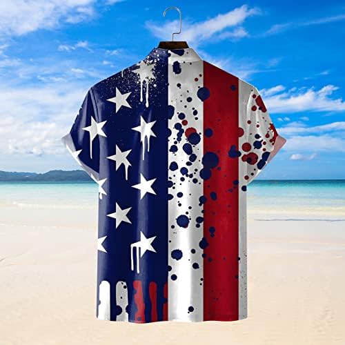 ZDFER 4. jula Patriotske majice za muškarce Down majica u SAD-u zastava zastava tiskane vrhove Ljeto Redovna fit majica s kratkom