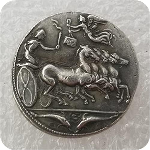 Zarada grčkih novčića bakrenog obloženog srebra da rade stari kovanice 36Coin kolekcija kolekcija kovanica