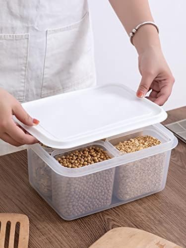 EWERV 5-komadni Set plastičnih zatvorenih limenki za hranu kuhinjsko zrno i razno zrno pasulj kutija za odvajanje zrna zrna