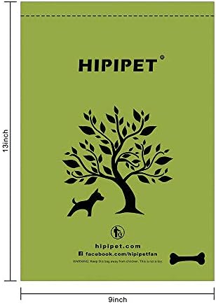 HIPIPET 360 torba za pseću Kakicu, djelimično biorazgradive vrećice za Kakicu prilagođene zemlji,15% deblje i čvršće kese za pseći