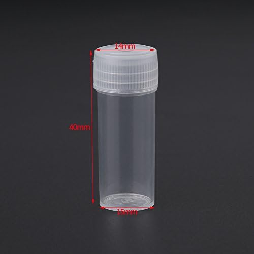 FtVogue 50 kom 5ml Glasnoća plastična uzorka prozirne boce Dobro brtvljenje malog spremnika za pohranu
