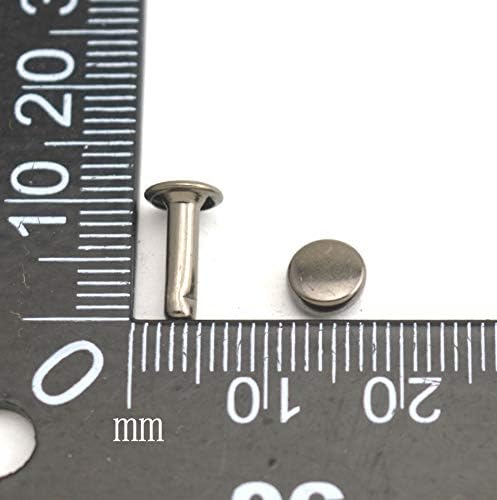 FENGGTONQII SREBRNO DUPLY CAP PLAN RIVET CHESSMAN METALNI RUTS CAP 6mm i post 10 mm pakovanje od 300 setova