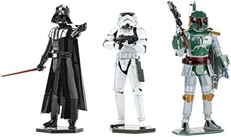 Metalne zemlje fascinacije Premium serije 3d metalni modeli kompleti Star Wars Set 3-Darth Vader-Stormtrooper-Boba Fett