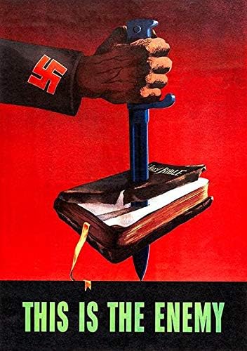Nacista-ovo je neprijatelj - Sveta Biblija-1943 - Drugi svjetski rat-propagandni plakat