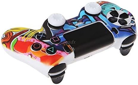 OOTDTY multicolor stil silikonska gametrad kofer + 2 poklopac upravljačke palice za PS4 kontroler od 30. oktobra