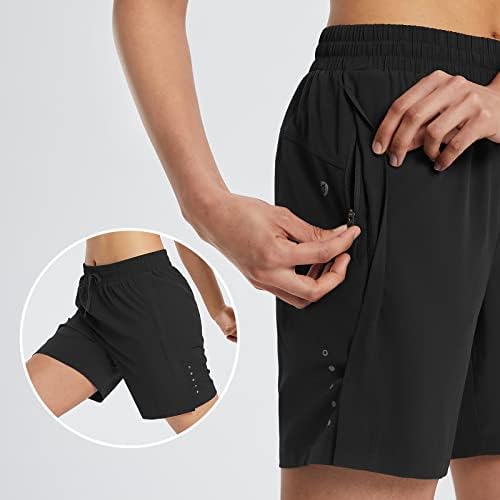 Baleafe ženske kratke hlače za žene bez obloge džepova sa zatvaračem Brze suhi atletski šetnice