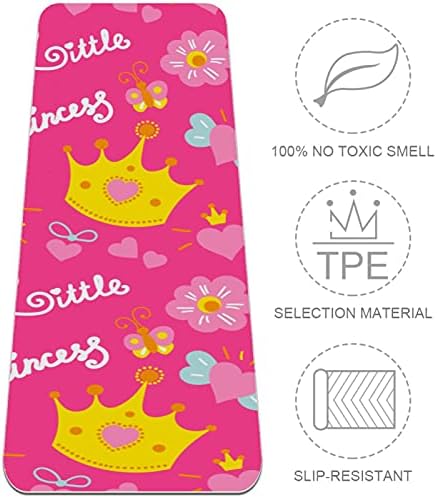 Siebzeh Yelloe Princess Stars Pink Premium Thick Yoga Mat Eco Friendly Rubber Health & amp; fitnes Non Slip Mat za sve vrste vježbe