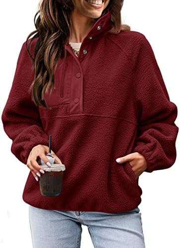 Panadila ženska polovina pupove u pulover, ležerna dukserica sa džepovima trendy dugih rukava