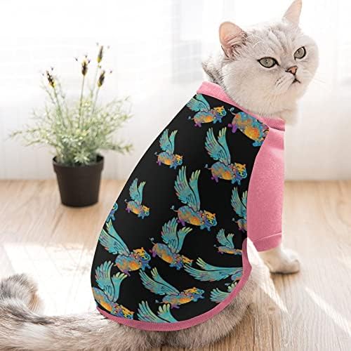 Funnystar Leteća svinja Tiedye Print Duweatshirt sa PET-om sa pulovernim puloverom za pse za pse mačka sa dizajnom
