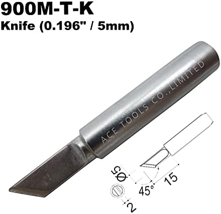 900m-T-K nož 0.196 / 5mm Savjet za lemljenje zamijenilo za 907ESD 936ESD 937 Radio Shack 64-053 X-Tronics 3020-XTS Milwaukee M12Si-0