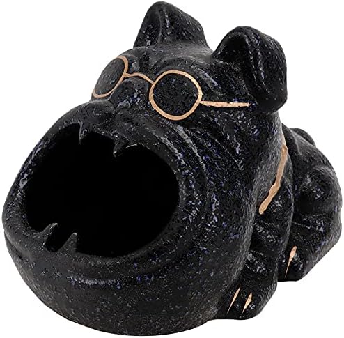 Doitool crna psa Figurica ukrasna pepeljara ključ za skladištenje posuda za slatkiše za čajnice nakit minđuša držač za kuću za kuću