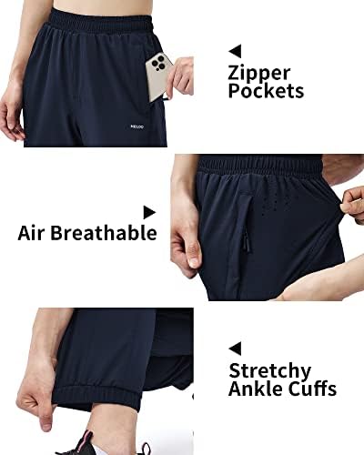 Mello Ženske jogger hlače sa džepovima sa patentnim zatvaračem - track-track trake Brzo suho lagano - atletska konusna casual pantalone