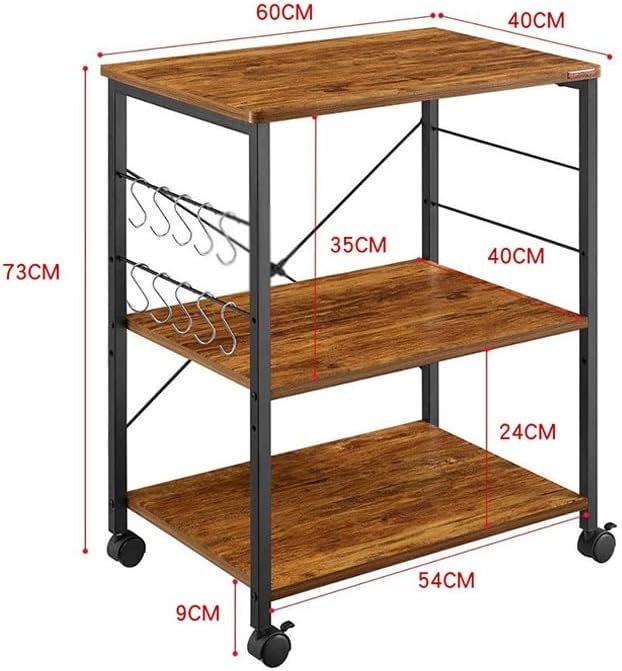 YEBDD 3 Tier kuhinja ostava Cart Home Kuhinja multifunkcionalni Storage Rack Cart