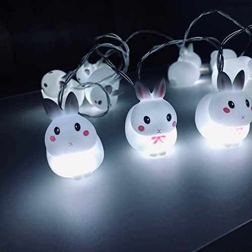 Meka Led Božićna svjetla USB Bunny svjetla za dekorativnu žicu za uskršnje punjenje 10feet LED 20 svjetla Kućni dekor Kućni Akcenti