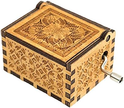 FNLY 18 Napomena Graved drvena Amelie Theme Music Box, antikne rezbarene ručne ručne muzičke kutije poklon, smeđi