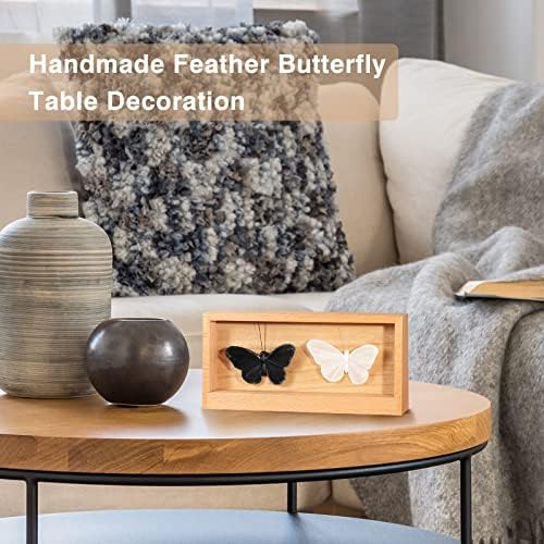 Bairybird Feather Butterfly Decor, Drveni dekor Dekor Dekor Dekor Accents, Kancelarijski dekor, Drvo Dekor za kavu, Moderne ukrase