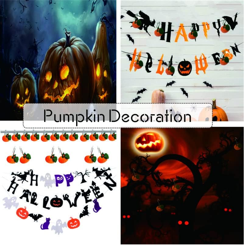 Gracelife 12pcs Dekorativni tuš za zavjese Halloween stil bundeve kuke za tuš za zavjese za zavjese