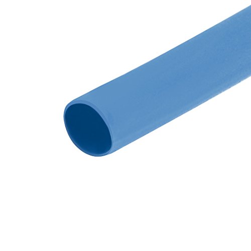 Uxcell cijevi za toplinu, 0,8 mm Dia 2: 1 Toplinska skupljaj zamotavanje kablovskog rukava za toplotnu cijev 1m Dužina plava