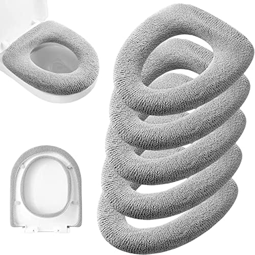 5-komadno pakovanje zadebljeno kupatilo WC jastuk za sjedalo - meko topli toaletni sigurnosni poklopac koji se može razapšati vlaknasti