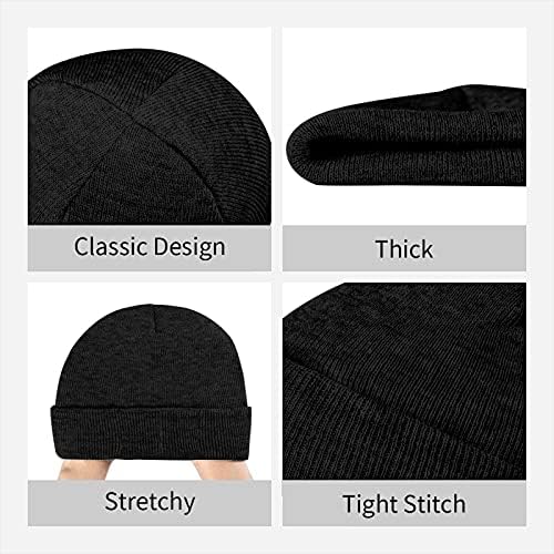 Yieofh kapa za muškarce žene zimska topla rastezljiva Lobanja pletene kape kapa crna