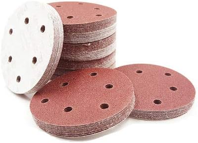 XUCUS 100pcs / set 5inch 125mm okrugli brusni papir Sještani s pijeskom od 40-2000 Kuka i petlja Sanding Disc za brusilice -