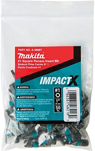 Makita A - 98887 Impactx 1 Kvadratni Udubljenje 1 Umetni Bit, 50 Pakovanje, Rasuti