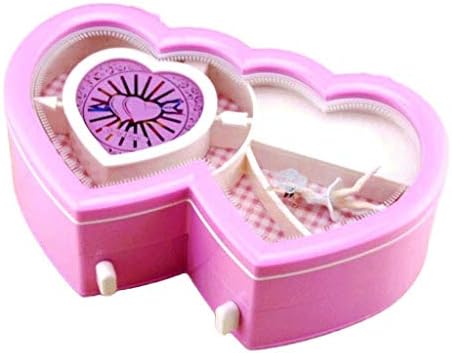 Shypt muzička kutija-box-srčani nakit kutija Ballerina sjaji ružičasti dekor muzičke kutije