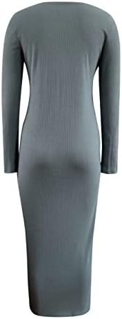 Ženske pletene haljine Cardigan haljina stilski udobni gumbi s dugim rukavima haljina sa dugim rukavima