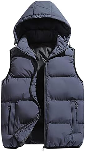 Neferlife muški zimski kaputi, muškarci donji pamučni prsluk zadebljana zimska jakna sa kapuljačom, jakne za rukave bez rukava, jakne