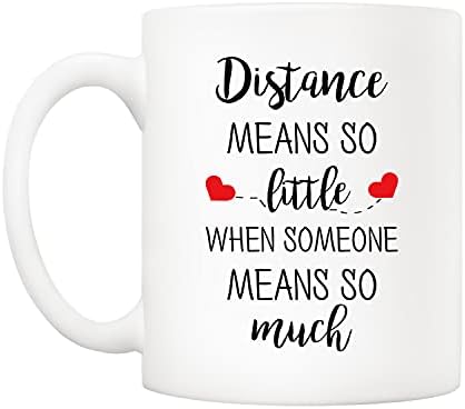 5Aup udaljenost odnos Božićni pokloni za daljinu parovi, prijatelji, i porodica kafa šolja, udaljenost znači tako malo kada neko znači