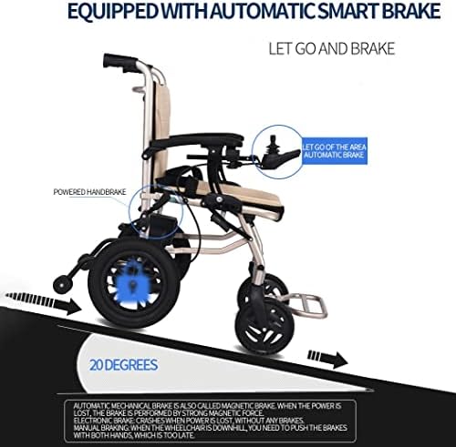 Sklopiva električna invalidska kolica nalik na gas, prenosiva Super lagana multifunkcionalna električna stolica za pomoć pri mobilnosti