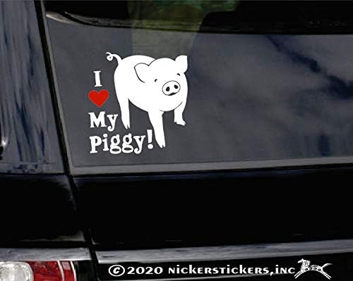 Volim svoju svinje! - Naljepnica za naljepnicu za prozor za gipke automobila svinja