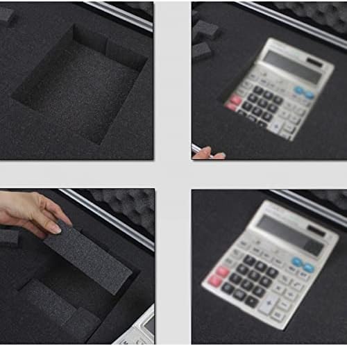 YCFBH Prijenosni lozinka Toolbox Multifunkcijski kofer za pohranu kućišta aluminijske legure sigurnosne instrumentne opreme sa spužvom