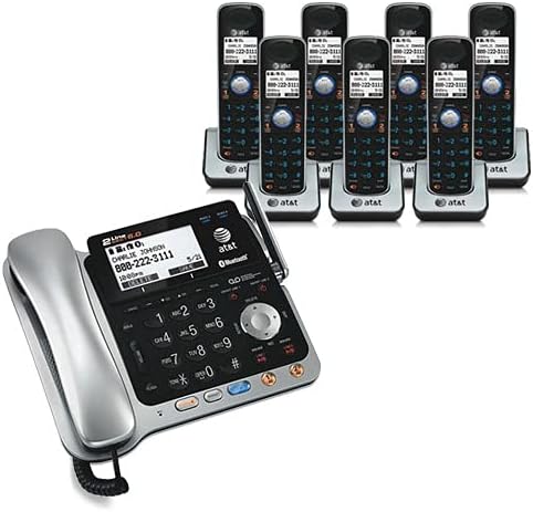 AT & T TL86109 + TL86009 6 Slušalica DECT 6.0 Corded / bežični telefon sa sistemom odgovaranja i ID pozivatelja / Call Feeting funkcija,