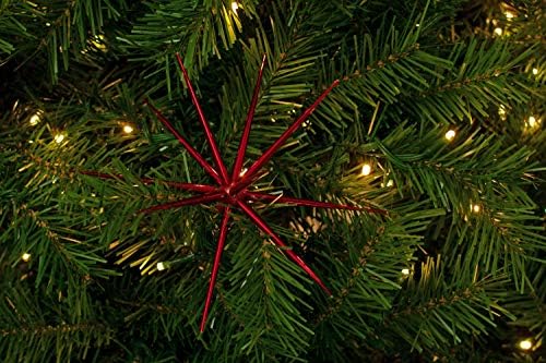 Božić Star Ornament Plastic Hanging Tree Decoration Party Holiday Starbursts-Red - 24in