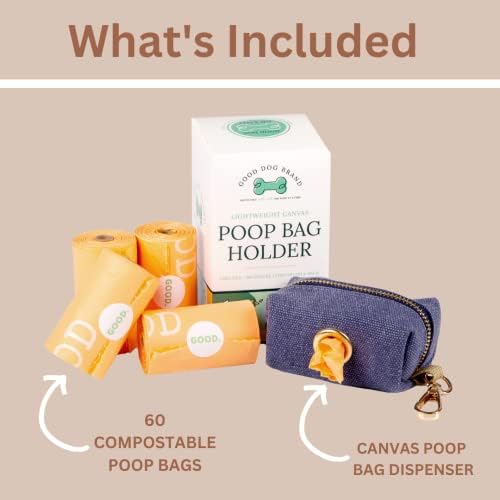 Certificirane kućne Kompostabilne vrećice za pseće Kakice / 60 ukupnih vrećica za pseće Kakice sa dozatorom za kućne otpatke | 4 rolne,