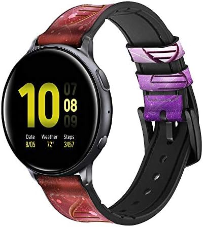 CA0375 DNK Genetski kodovi Kožni i silikonski pametni sat traka za Samsung Galaxy Watch, Watch3 Active, Active2, zupčanik, brzina
