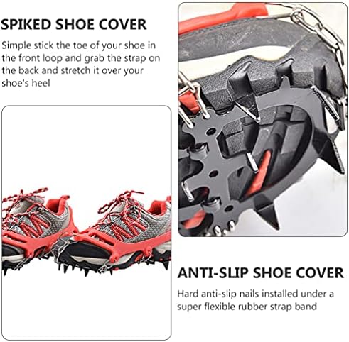 1 par klizanja - na čepom za cipele SNOW Penjanje protiv klizanja Spiked cipele navlake