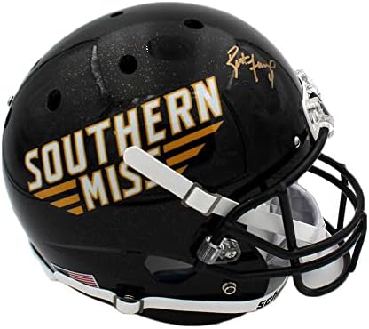 Brett Favre potpisao Južni Mississippi Zlatni Orlovi Schutt pune veličine NCAA kacige sa autogramom koledža