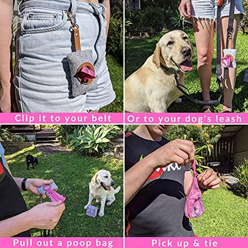 Dozator za pseće torbe sa jednom besplatnom rolom biorazgradivih Kompostabilnih torbi za pseće Kakice - ekološki, vodootporan, & amp;