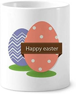 Sretan Easter Religion Festival Obojeni jaja četkica za četkicu za zube šalica od keramičkog postolja za olovke