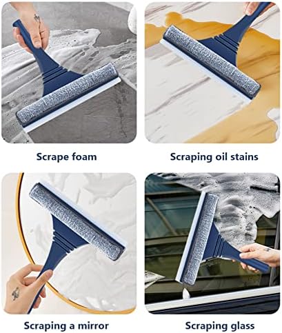 Yapthes Squeegee za čišćenje prozora, 2-u-1 dugačka ručka četkica za čišćenje prozora sa krpom od mikrovlakana i alati za čišćenje