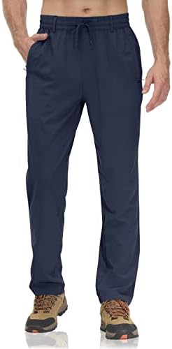 Kefitevd muške hlače s džepovima lagane brzih suhih dukseva elastične hlače za struk za struku za trčanje planinarske vježbe