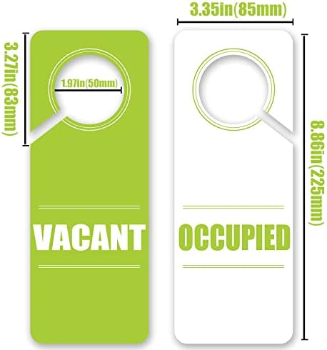 Upražnjena ili zauzeta vrata vješalica na vratima zelena 3,35 x 8,86 -doble boid 2 paket za kućnu kuću uredski hotel u učionici