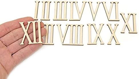 12kom drveni Rimski brojevi oblik Drvo brojevi brojevi ukrasi zanat ukras