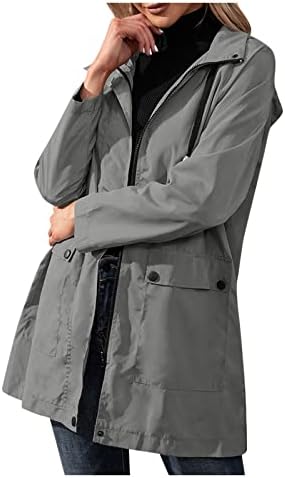 Žene vjetrootporne kiše kišni kaput lagani vjetrovito jakne kaput vodootporni kaput ženske ruke obloženi