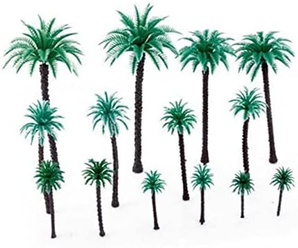 BESPORTBLE 14kom umjetne Palme minijature model stabla pejzaž arhitektura drveće Palme Cupcake Toppers Model kokos palme kokosovo